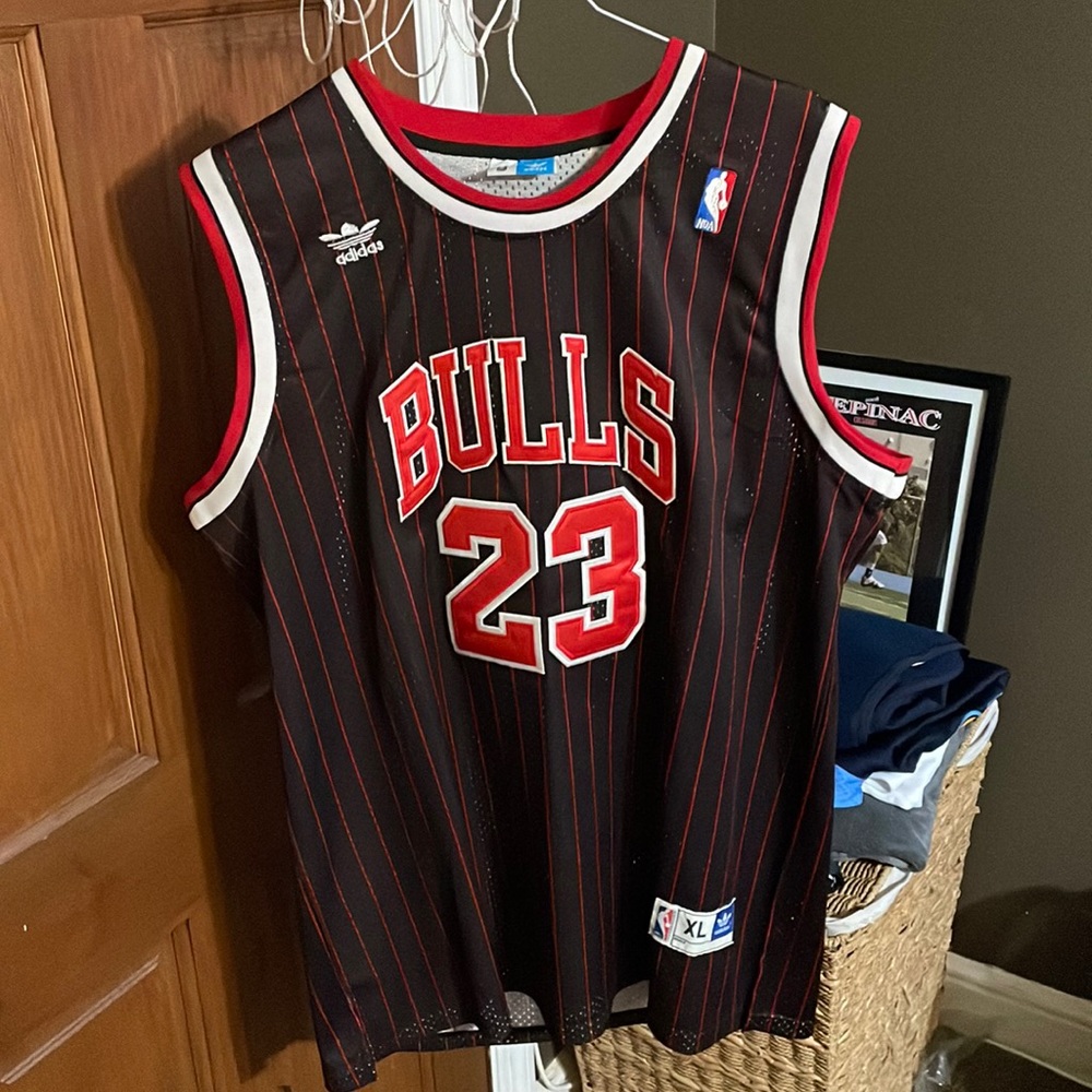 Michael Jordan Pinstripe Bulls Jersey